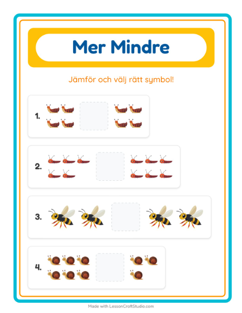 Fler eller färre – Insekter och kryp