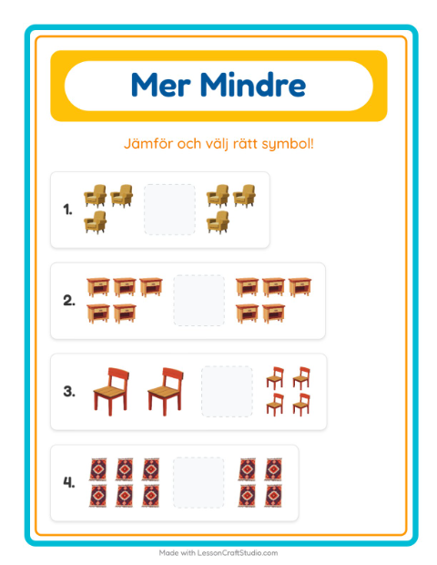 Fler eller färre – Möbler
