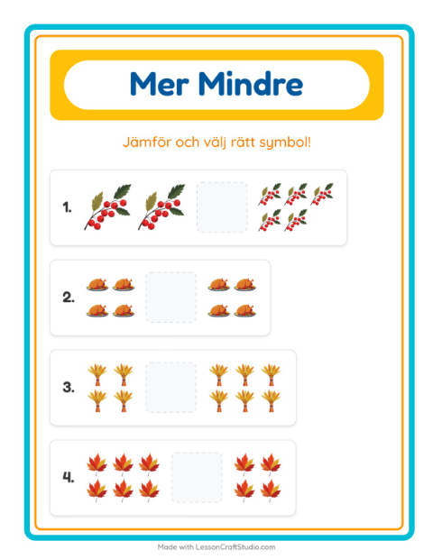 Fler eller färre – Thanksgiving