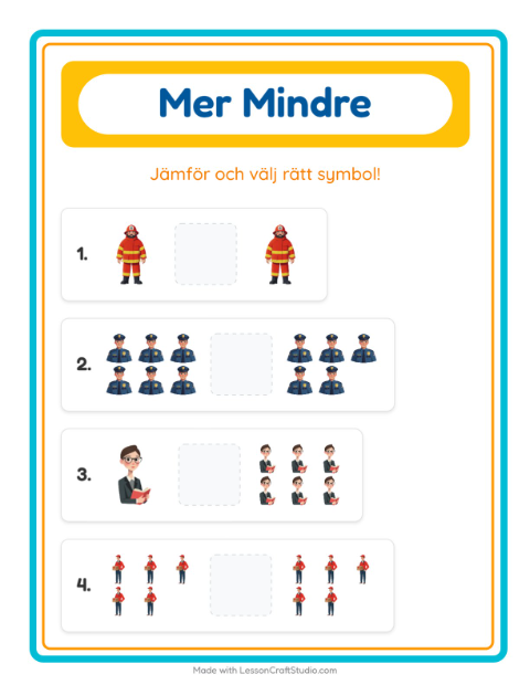 Fler eller färre – Yrken