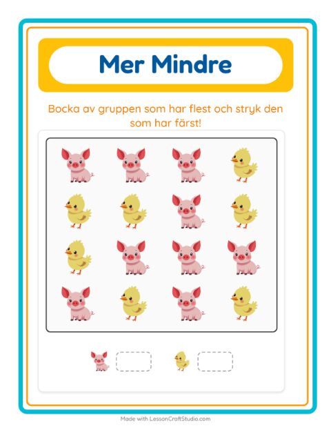 Fler eller färre – Bondgårdsdjur