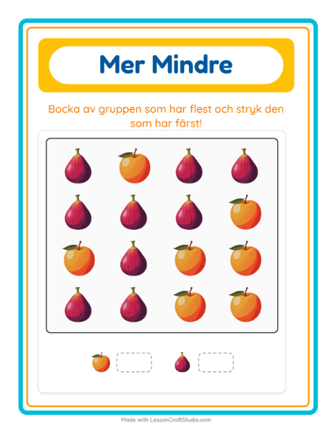 Fler eller färre – Frukter