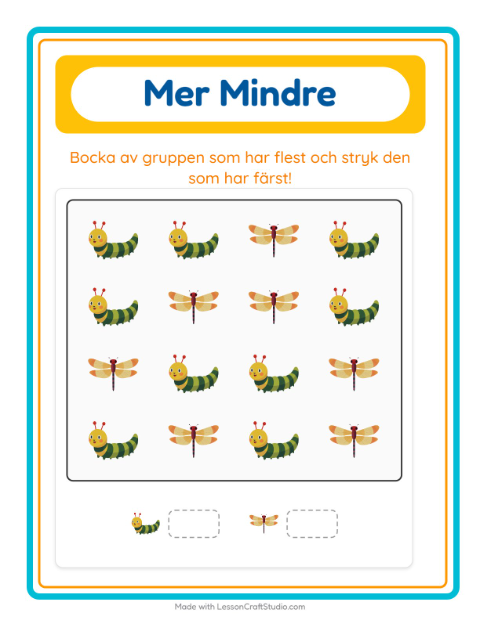 Fler eller färre – Insekter och kryp