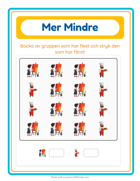 Fler eller färre – Yrken
