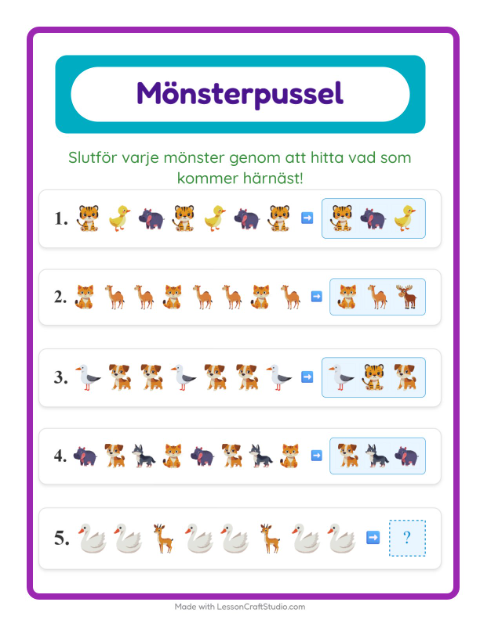 Mönster – Djur