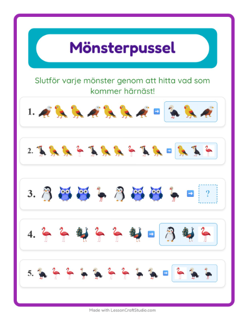 Mönster – Fåglar