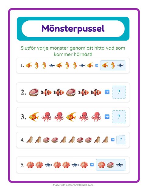 Mönster – Havsliv