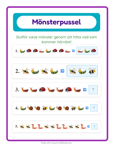 Mönster – Insekter och kryp