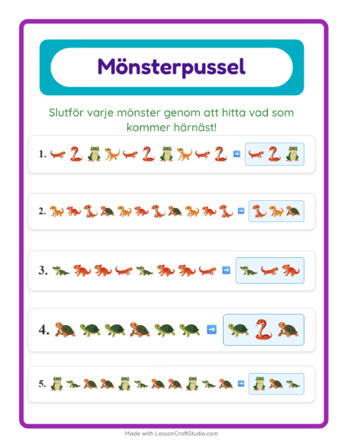 Mönster – Reptiler och groddjur