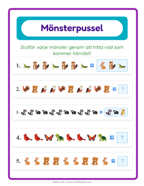 Mönster – Skogsdjur