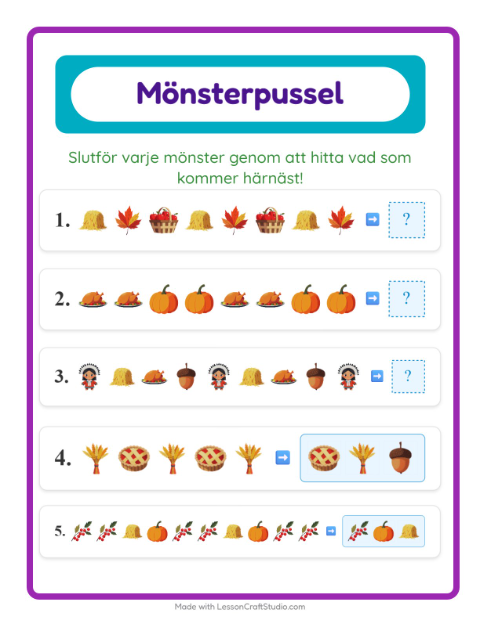 Mönster – Thanksgiving