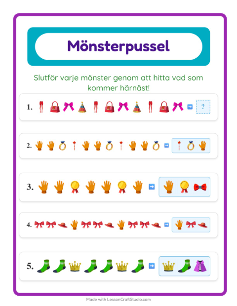 Mönster – Tillbehör