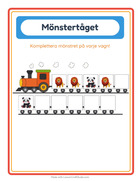 Mönstertåg – Djurparksdjur