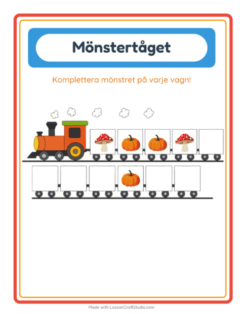 Mönstertåg – Grönsaker