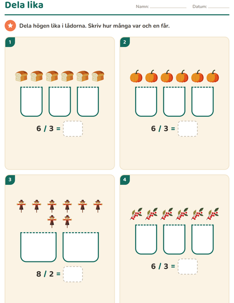 Förhandsvisning av Multiplikation med bilder-arbetsblad med Thanksgiving för Årskurs 2