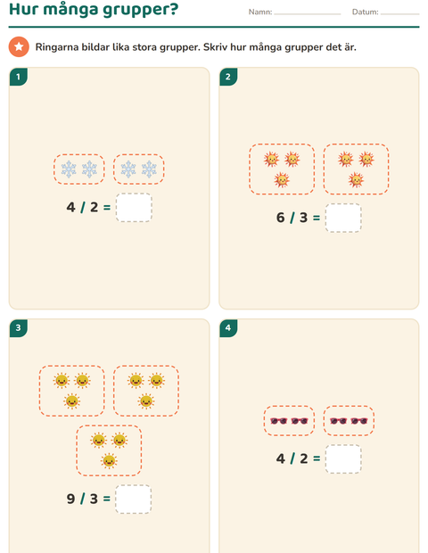 Förhandsvisning av Multiplikation med bilder-arbetsblad med Väder för Årskurs 2