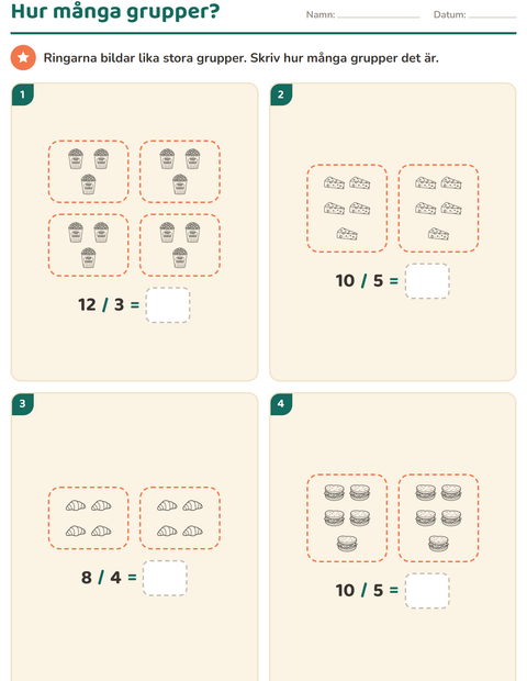 Förhandsvisning av Multiplikation med bilder-arbetsblad med Mat SV 3 för Årskurs 2
