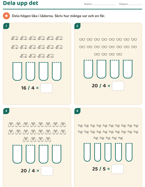 Förhandsvisning av Multiplikation med bilder-arbetsblad med Resor och Semester SV för Årskurs 3