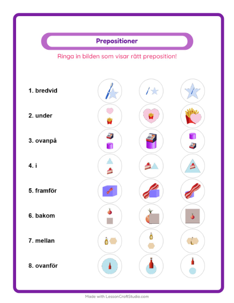 Prepositioner – I snabbköpet