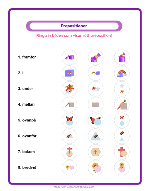 Prepositioner – Påsk