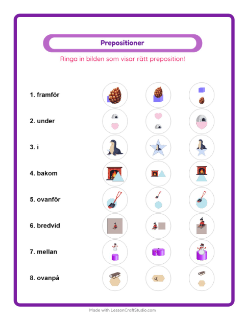 Prepositioner – Vinter