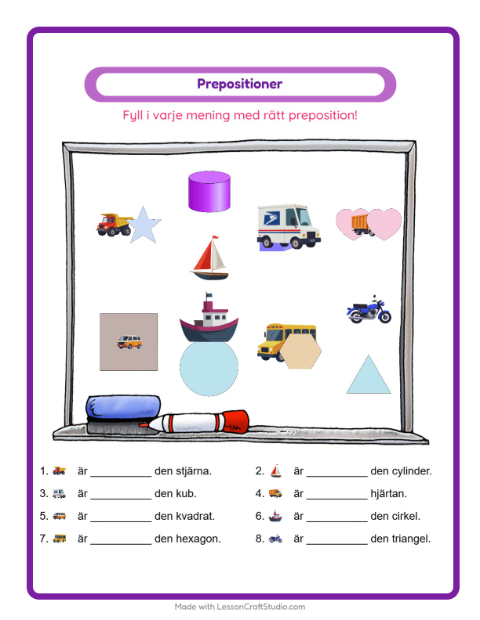 Prepositioner – Fordon