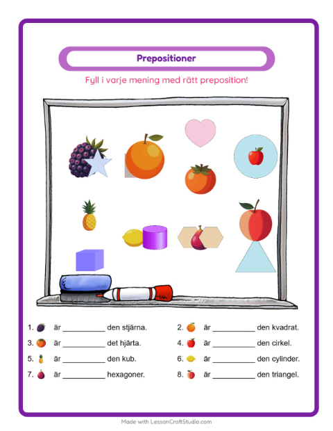 Prepositioner – Frukter