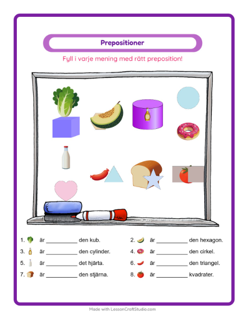 Prepositioner – I snabbköpet