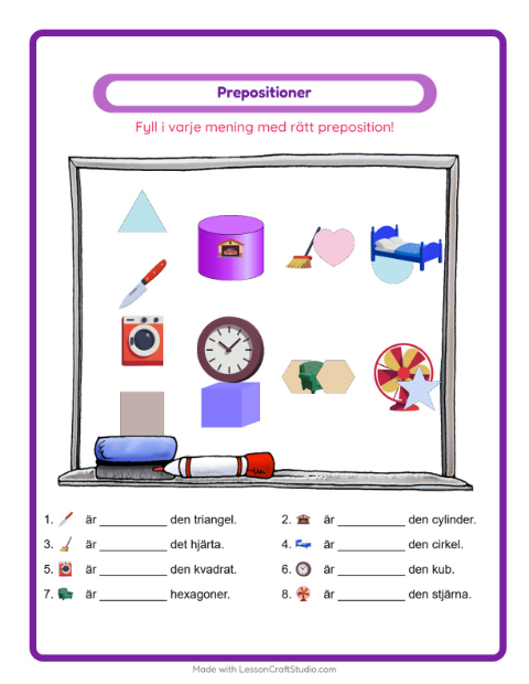 Prepositioner – Runt huset