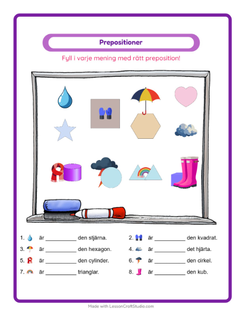 Prepositioner – Väder