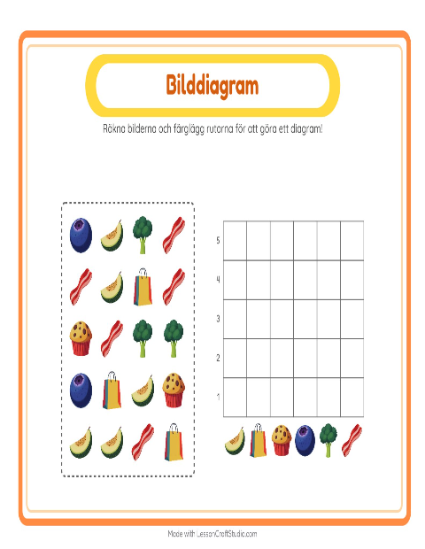 Förhandsvisning av Räkna och fyll i diagrammet: I snabbköpet