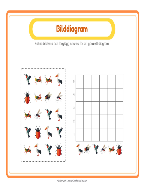 Förhandsvisning av Räkna och fyll i diagrammet: Saker som flyger