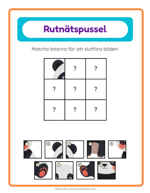 Bildrutnät – Djur