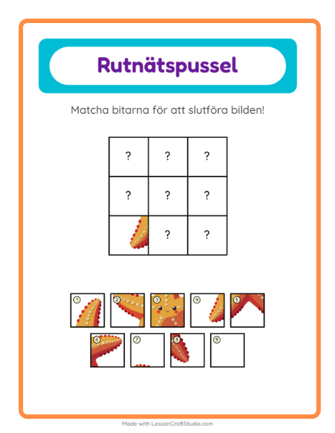 Bildrutnät – Strand
