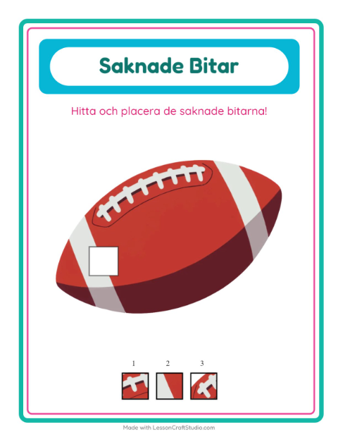 Saknad bit – Aktiviteter