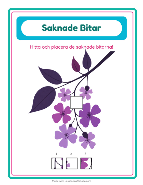 Saknad bit – Blommor