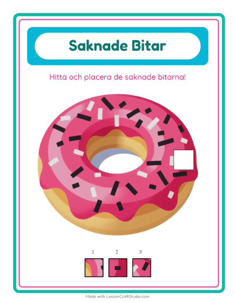 Saknad bit – Efterrätter och godis