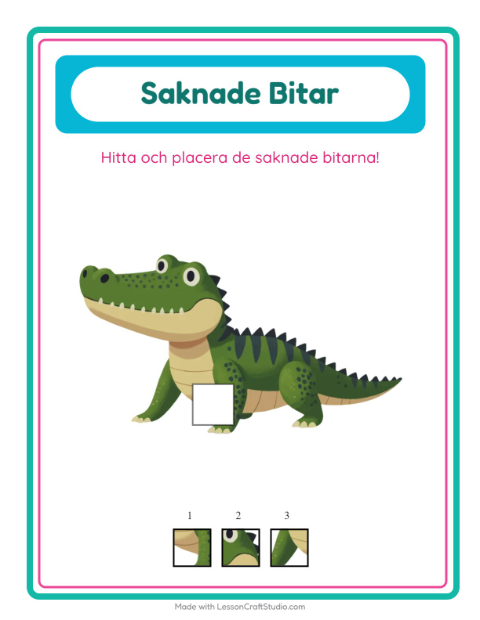 Saknad bit – Reptiler och groddjur