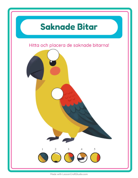 Saknade bitar – Fåglar 2