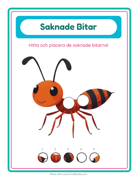 Saknade bitar – Insekter och kryp