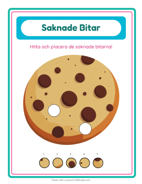 Förhandsvisning av Saknade Bitar-arbetsblad med Jul för Förskoleklass