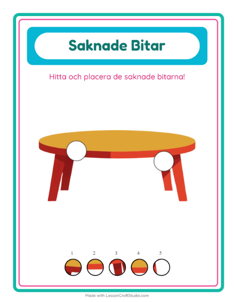 Saknade bitar – Runt huset