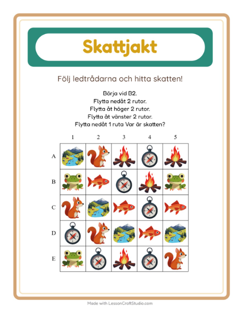 Skattjakt pilar – Camping