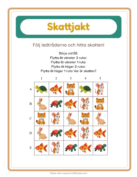 Skattjakt pilar – Husdjur