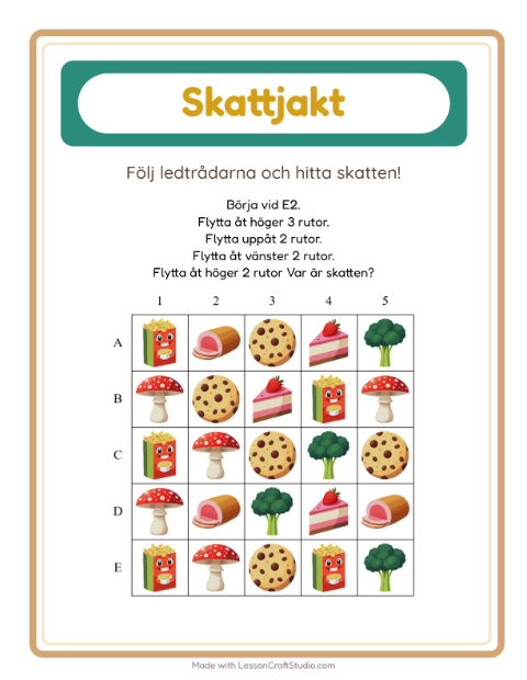 Skattjakt pilar – I snabbköpet