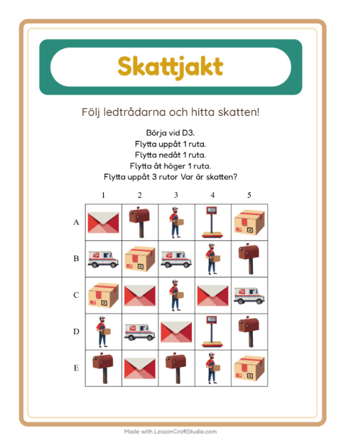 Skattjakt pilar – Postkontor
