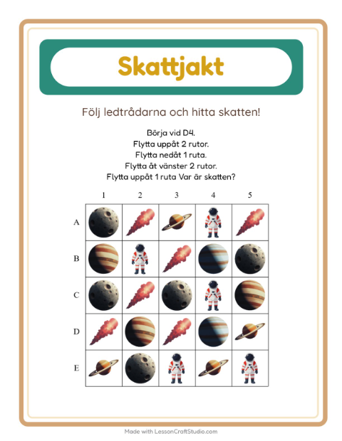 Skattjakt pilar – Rymden