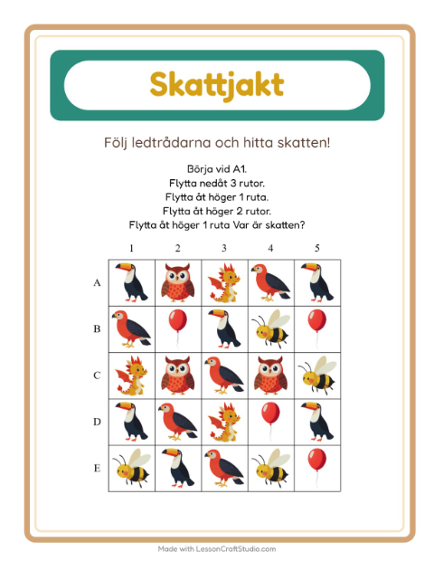 Skattjakt pilar – Saker som flyger