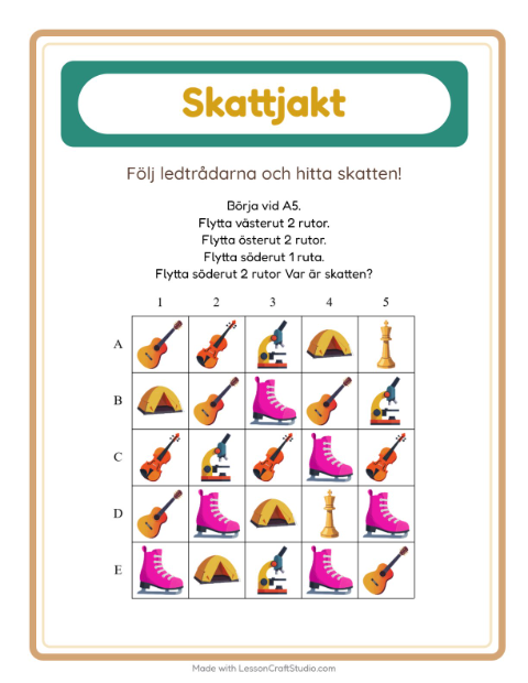 Skattjakt kompass – Aktiviteter