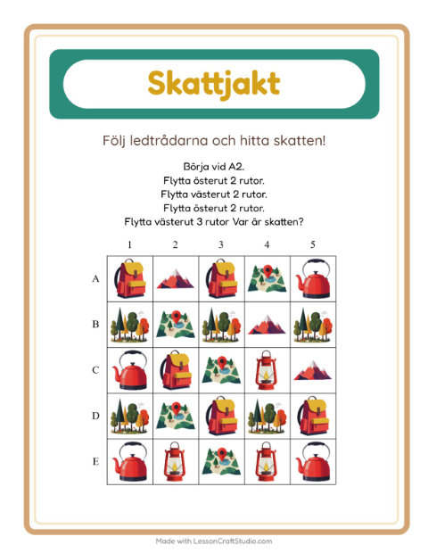 Skattjakt kompass – Camping